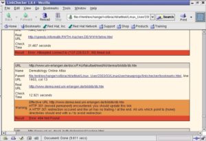 Abbildung 4: Übersichtlich: HTML-Ausgabe von LinkChecker