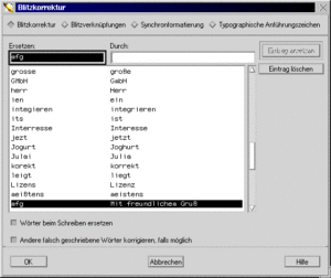 Abbildung 4: Bei wiederkehrenden Floskeln Tipparbeit sparen (WordPerfect)