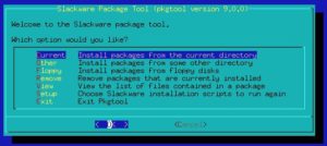 Abbildung 4: Paketmanagement unter Slackware
