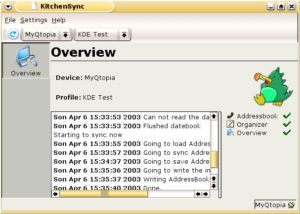 Abbildung 4: Nach der Synchronisation zeigt KitchenSync eine Zusammenassung an