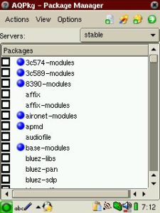 Abbildung 4: Hinter dem Paket-Manager-Frontend AQPkg versteckt sich eine Debian-artige Paket-Verwaltung