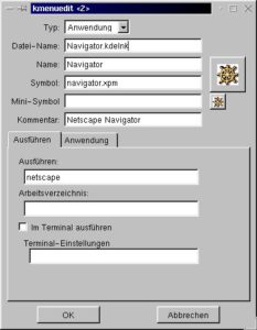 Abbildung 4: Menü-Konfiguration mit <custom name="span" custom:class="uielement" srcset=