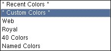 Abbildung 5: Schnell zur richtigen Farbe über das Dropdown-Menü
