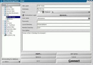 Abbildung 5: Erweitern Sie den Sitemanager um die Server Ihrer Wahl!