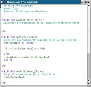 Abbildung 5: Der Quelltext-Editor