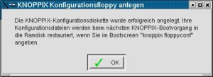 Abbildung 5: Die gespeicherte Konfiguration kann nun beim Booten eingelesen werden