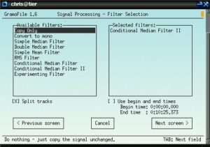 Abbildung 5: Filter in GramoFile
