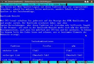 Abbildung 5: Der Midnight Commander ist zwar kein Webbrowser, zeigt aber lokale HTML-Dokumente lesbar an.