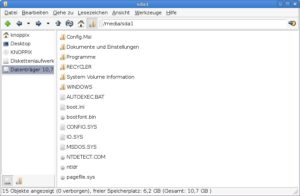 Abbildung 5: Alles noch da – selbst wenn Windows nicht mehr bootet, können Sie Ihre Daten meist noch unter Knoppix erreichen.