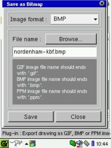 Abbildung 5: Zeichnung als Bitmap exportieren