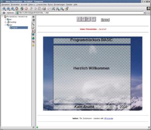 Abbildung 51: Das Exportergebnis von KPresenter als HTML-Seiten