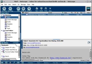 Abbildung 5: Das Hauptfenster von Netscape Mail
