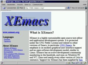 Abbildung 5: Der Web-Server des XEmacs-Projektes ist unter <link url_id="57870" srcset=