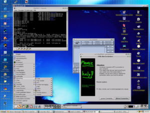 Abbildung 6: So sieht der von krfb exportierte KDE-Desktop unter Windows aus (Bild in 1600x1200 Punkten, Größe: 390 KB)