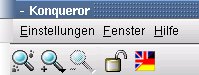 Abbildung 6: Die Symbolleiste des Konquerors bekommt Zuwachs