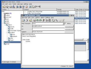 Abbildung 6: Auswahl des SMTP-Servers im Composer-Fenster