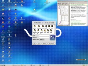 Abbildung 6: Nach der Auswahl des Servers erscheint der gewohnte Linux-Anmeldedialog - allerdings ungewohnt als Windows-Fenster