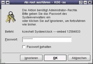 Abbildung 6: Manches kann nur der Superuser "root"