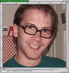 Abbildung 6: Mitch: Links gerastert, rechts ungerastert