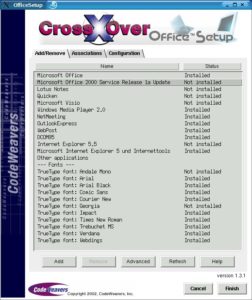 Abbildung 6: Übersicht der installierten Windows-Programme und TrueType-Fonts