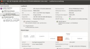 Abbildung 6: Auskunftsfreudig – die Laufwerksverwaltung bietet allerlei Informationen zu Festplatten und periphären Geräten.