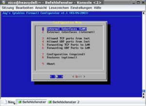 Abbildung 6: Jay's Firewall im Ncurses-Look