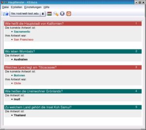 Abbildung 6: Das Ergebnis des Multiple-Choice-Tests