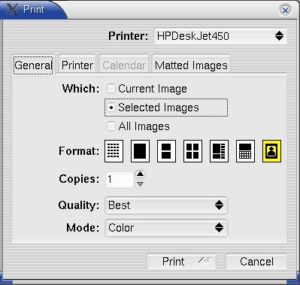 Abbildung 6: Allgemeine flphoto-Druckeinstellungen