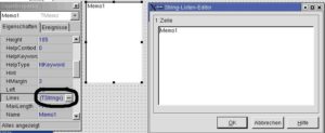 Abbildung 6: Die Edit-Komponente mit der Lines-Eigenschaft und dem String-List-Editor