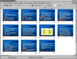 Abbildung 6: Auch das ist möglich: Erstellung eines Vortrages über Wine mit Powerpoint