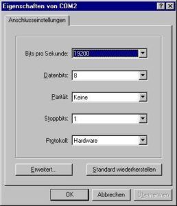 Abbildung 6: Grundkonfiguration eines Terminalprogramms