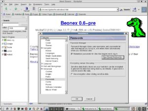 Abbildung 7: Beonex: ein Netscape-6-Clone mit zusätzlichen Sicherheits-Features