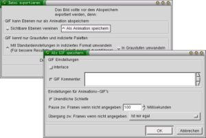 Abbildung 7: Die relevanten Dialoge für GIF-Animationen