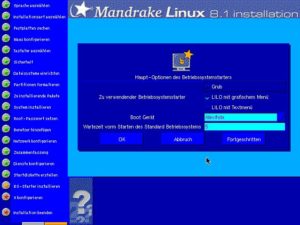 Abbildung 7: Mit dem Betriebssystemstarter können Sie sowohl Linux als auch ein anderes System auf der Platte booten