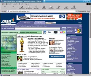 Abbildung 7: Bei eingerichtetem Internet-Zugang lässt sich der Internet-Explorer sofort nutzen