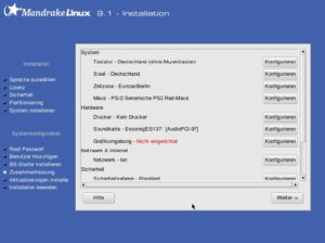Abbildung 7: In der Zusammenfassung sehen Sie, ob die Soft- und Hardware vom Installer richtig konfiguriert wurde