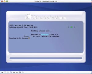Abbildung 7: Das installierte Linux bootet im virtuellen PC