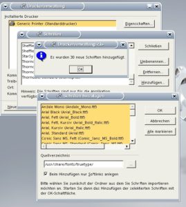 Abbildung 7: Star- und OpenOffice wollen mit neuen Schriften explizit bekannt gemacht werden