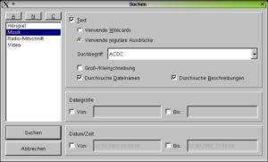 Abbildung 7: Die Suchfunktion kann Platzhalter oder Begriffe verwenden