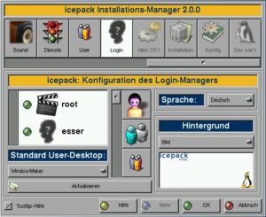 Abbildung 7: icepack verwendet für den grafischen Login einen eigenen xdm-Klon, den Sie hier konfigurieren können