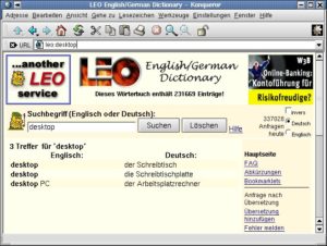 Abbildung 7: Mit dem Internet-Stichwort leo: kann man übersetzen …