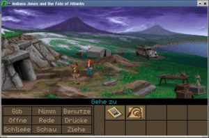 Abbildung 7b: … "Indiana Jones and the Fate of Atlantis" unter ScummVM – im Gegensatz zum Abenteuerspiel "Indiana Jones and the last crusade" existiert zu letzterem übrigens keine Filmvorlage