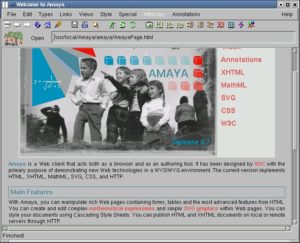 Abbildung 8: Amaya, HTML-Editor und Browser