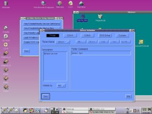 Abbildung 8: Mit Hilfe des menügesteuerten Tools winesetup kann der systemweite Linux-Drucker für das Gastsystem eingerichtet werden