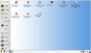 Abbildung 8: Nach dem Start des Netbook-Launchers bringt das Federgewicht Puppy Linux Komfort auf kleine Bildschirme.