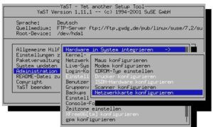 Abbildung 8: Auch der alte YaST1 hilft bei der Netzwerkkonfiguration