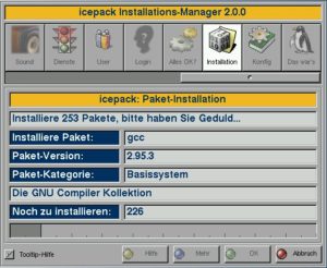Abbildung 8: Das Kopieren der Pakete dauert etwas länger. Dank Fortschrittsbalken können Sie das Ende abschätzen