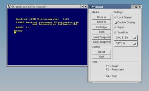 Abbildung 8: Durch das Menü ist der CPC-Emulator Arnold wesentlich einfacher zu bedienen