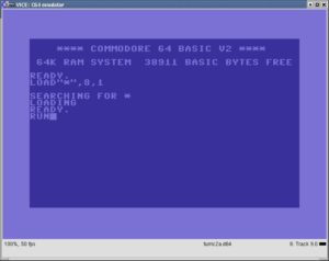 Abbildung 8: Der Einschaltbildschirm des C64 unter VICE