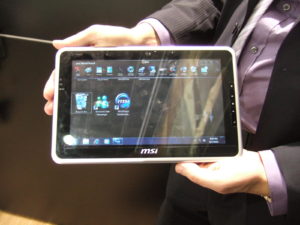 Abbildung 8: MSI setzt beim Windpad 100 vorerst auf Wintel, will aber ein Android-Tablet nachliefern.